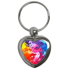 Colorful Painting Key Chain (heart) by artworkshop