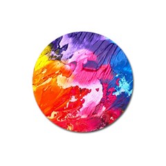 Colorful Painting Magnet 3  (round) by artworkshop