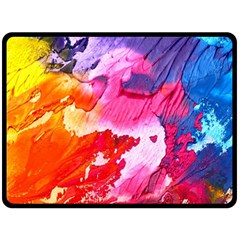 Colorful Painting Double Sided Fleece Blanket (large)  by artworkshop