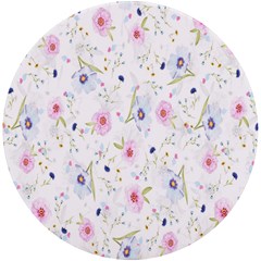 Pattern Flowers Uv Print Round Tile Coaster by artworkshop