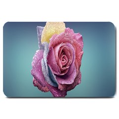 Rose Flower Love Romance Beautiful Large Doormat  by artworkshop