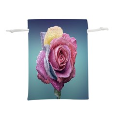 Rose Flower Love Romance Beautiful Lightweight Drawstring Pouch (l) by artworkshop