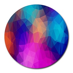 Triangles Polygon Color Round Mousepads by artworkshop