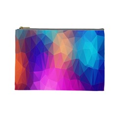 Triangles Polygon Color Cosmetic Bag (large) by artworkshop