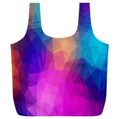 Triangles Polygon Color Full Print Recycle Bag (xxl) by artworkshop