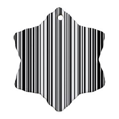 Barcode Pattern Snowflake Ornament (two Sides)