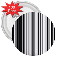 Barcode Pattern 3  Buttons (100 Pack) 