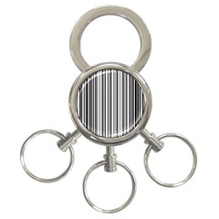 Barcode Pattern 3-ring Key Chain by Sapixe