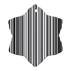 Barcode Pattern Snowflake Ornament (two Sides) by Sapixe