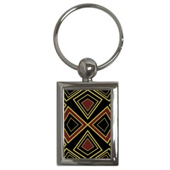 Abstract Pattern Geometric Backgrounds  Key Chain (rectangle) by Eskimos