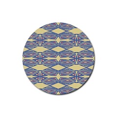 Abstract Pattern Geometric Backgrounds  Rubber Round Coaster (4 Pack) by Eskimos