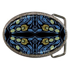 Folk Flowers Print Floral Pattern Ethnic Art Belt Buckles