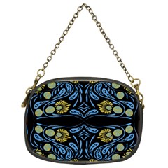 Folk Flowers Print Floral Pattern Ethnic Art Chain Purse (two Sides)