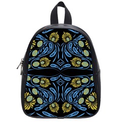 Folk Flowers Print Floral Pattern Ethnic Art School Bag (small) by Eskimos