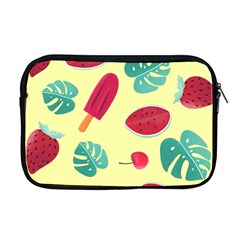Watermelon Leaves Cherry Background Pattern Apple Macbook Pro 17  Zipper Case