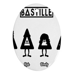 Bastille Oval Ornament (two Sides) by nate14shop