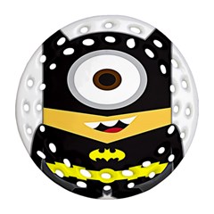 Batman Round Filigree Ornament (two Sides)