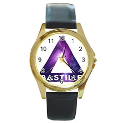 Bastille Galaksi Round Gold Metal Watch by nate14shop