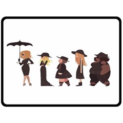 American Horror Story Cartoon Fleece Blanket (large)  by nate14shop