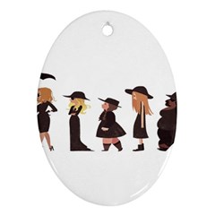 American Horror Story Cartoon Oval Ornament (two Sides) by nate14shop