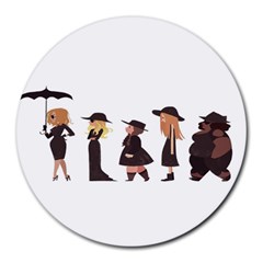 American Horror Story Cartoon Round Mousepads by nate14shop