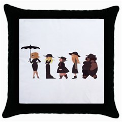 American Horror Story Cartoon Throw Pillow Case (black) by nate14shop