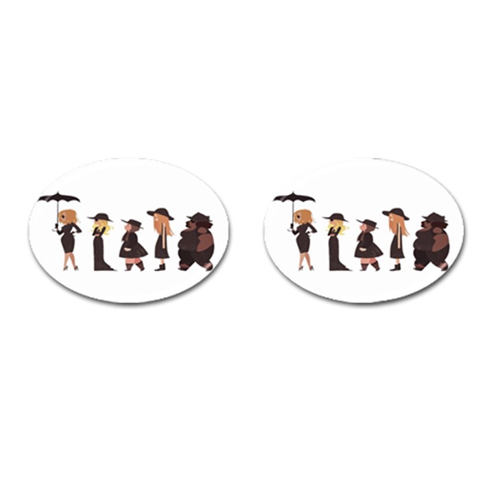 American Horror Story Cartoon Cufflinks (Oval)