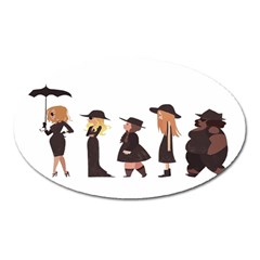 American Horror Story Cartoon Oval Magnet by nate14shop