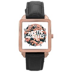 Arctic Monkeys Colorful Rose Gold Leather Watch  by nate14shop