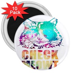 Check Meowt 3  Magnets (10 Pack)  by nate14shop