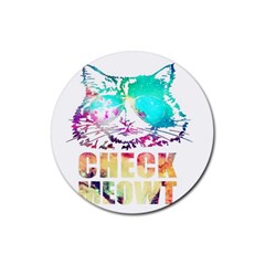 Check Meowt Rubber Coaster (round)