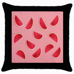 Water Melon Red Throw Pillow Case (Black)