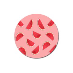 Water Melon Red Magnet 3  (round) by nate14shop