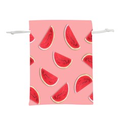 Water Melon Red Lightweight Drawstring Pouch (M)