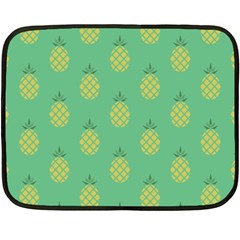 Pineapple Double Sided Fleece Blanket (mini)  by nate14shop