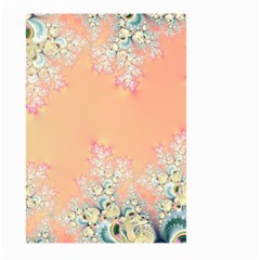 Peach Spring Frost On Flowers Fractal Large Garden Flag (two Sides) by Artist4God