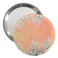 Peach Spring Frost On Flowers Fractal 3  Handbag Mirrors by Artist4God