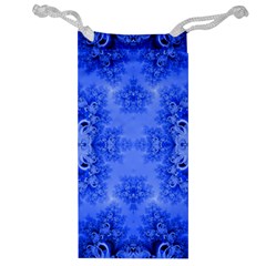 Blue Sky Over The Bluebells Frost Fractal Jewelry Bag by Artist4God