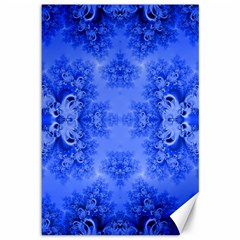 Blue Sky Over The Bluebells Frost Fractal Canvas 12  X 18  by Artist4God