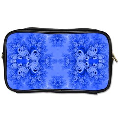 Blue Sky Over The Bluebells Frost Fractal Toiletries Bag (one Side) by Artist4God