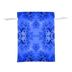 Blue Sky Over The Bluebells Frost Fractal Lightweight Drawstring Pouch (l) by Artist4God