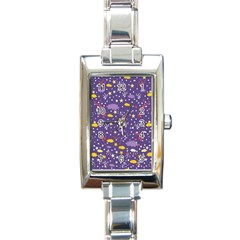 Pattern-cute-clouds-stars Rectangle Italian Charm Watch