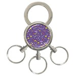 Pattern-cute-clouds-stars 3-Ring Key Chain Front