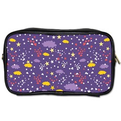 Pattern-cute-clouds-stars Toiletries Bag (one Side) by Jancukart