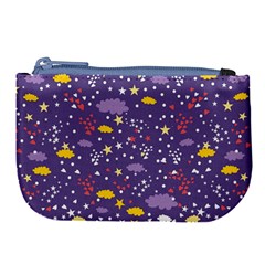 Pattern-cute-clouds-stars Large Coin Purse