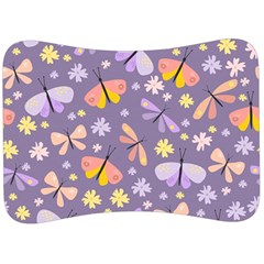 Vector-seamless-pattern-with-butterflies-beetles Velour Seat Head Rest Cushion