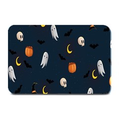Halloween Ghost Pumpkin Bat Skull Plate Mats by artworkshop