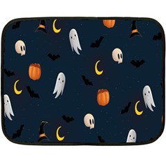 Halloween Ghost Pumpkin Bat Skull Fleece Blanket (mini) by artworkshop