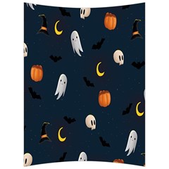 Halloween Ghost Pumpkin Bat Skull Back Support Cushion by artworkshop