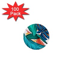 Leaves Tropical Exotic 1  Mini Buttons (100 Pack)  by artworkshop